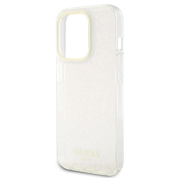 Guess GUHCP15XHDECMP iPhone 15 Pro Max 6.7" pink/pink hardcase IML Faceted Mirror Disco Iridescenteng