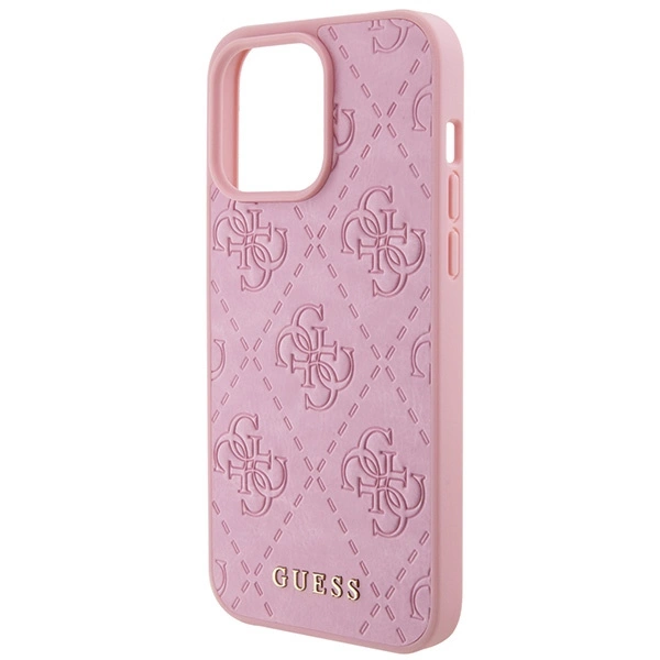 Guess GUHCP15XP4EPMP iPhone 15 Pro Max 6.7" pink/pink hardcase Leather 4G Stampedeng