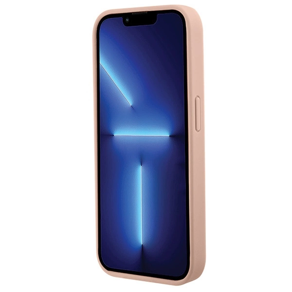 Guess GUHCP15XPCRTHCP iPhone 15 Pro Max pink/pink hardcase Croco Triangle Metal Logoeng