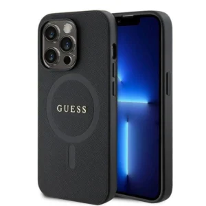 Guess GUHMP15LPSAHMCK iPhone 15 Pro 6.1" black/black hardcase Saffiano MagSafeeng