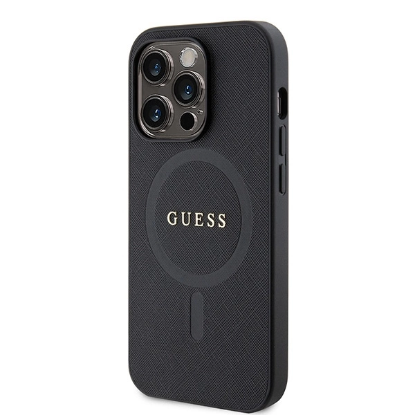 Guess GUHMP15LPSAHMCK iPhone 15 Pro 6.1" black/black hardcase Saffiano MagSafeeng