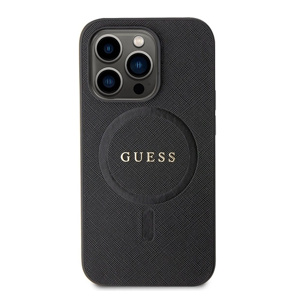 Guess GUHMP15LPSAHMCK iPhone 15 Pro 6.1" black/black hardcase Saffiano MagSafeeng