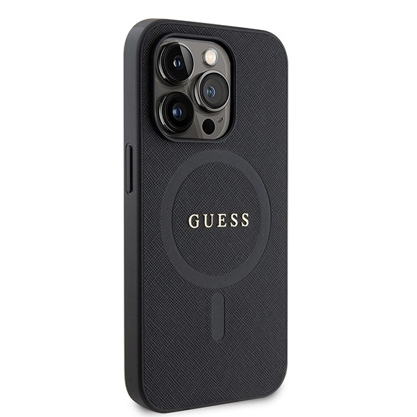 Guess GUHMP15LPSAHMCK iPhone 15 Pro 6.1" black/black hardcase Saffiano MagSafeeng
