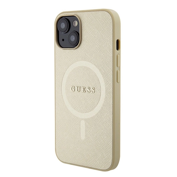 Guess GUHMP15MPSAHMCB iPhone 15 Plus 6.7" gold/gold hardcase Saffiano MagSafeeng