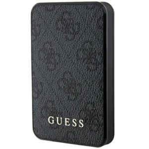 Guess Powerbank 15W GUPB5LP4GEGK 5000mAh black/black 4G Leather Metal Logoeng