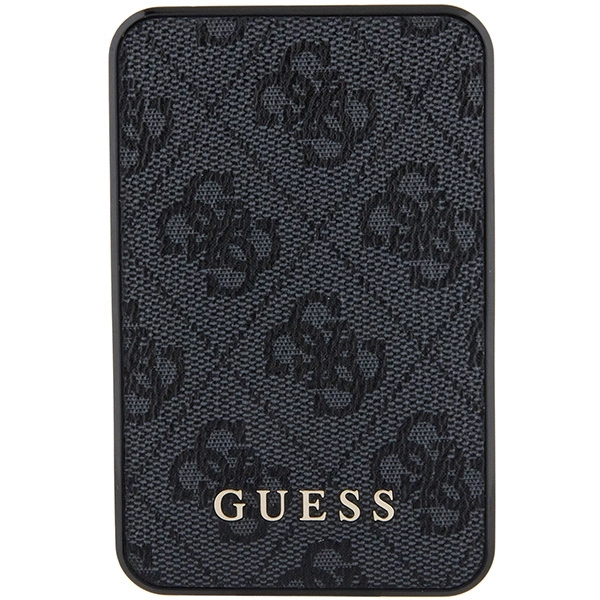 Guess Powerbank 15W GUPB5LP4GEGK 5000mAh black/black 4G Leather Metal Logoeng