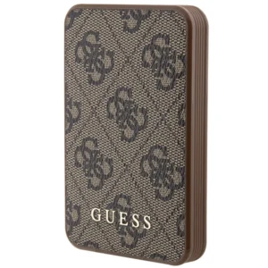 Guess Powerbank 15W GUPB5LP4GEGW 5000mAh brown/brown 4G Leather Metal Logoeng
