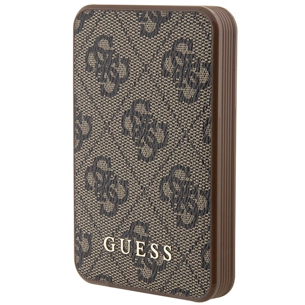 Guess Powerbank 15W GUPB5LP4GEGW 5000mAh brown/brown 4G Leather Metal Logoeng