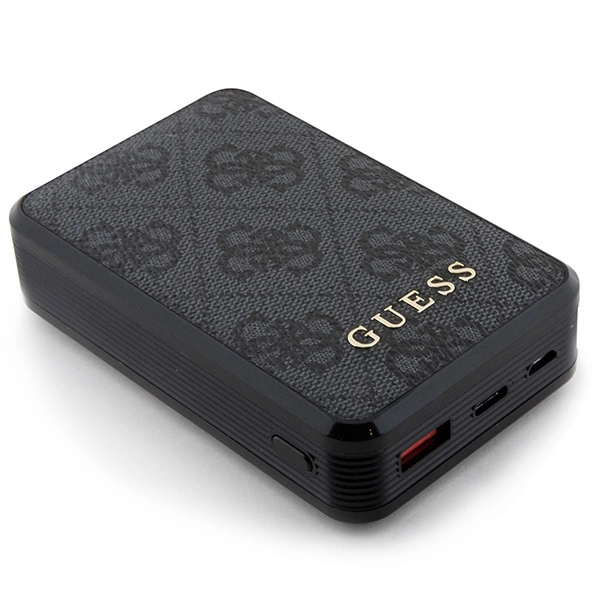 Guess Powerbank 18W GUPB10DP4GEGK 10000mAh black/black 4G Leather Metal Logoeng