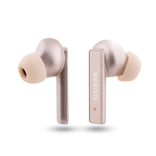 Guess GUTWSSU20ALEGP TWS Bluetooth Earphones + Dock Rose Gold/Rose Gold Printed Logoeng