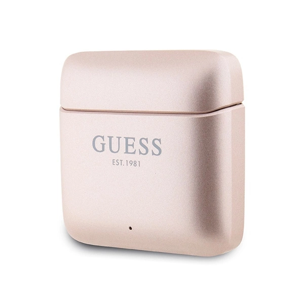 Guess GUTWSSU20ALEGP TWS Bluetooth Earphones + Dock Rose Gold/Rose Gold Printed Logoeng