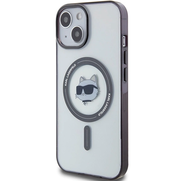Karl Lagerfeld KLHMP15MHCHNOTK iPhone 15 Plus 6.7" transparent hardcase IML Choupette`s Head MagSafeeng