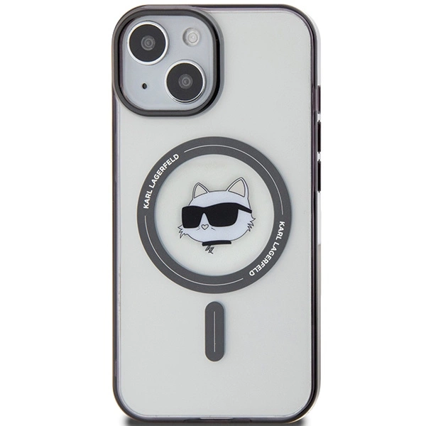 Karl Lagerfeld KLHMP15MHCHNOTK iPhone 15 Plus 6.7" transparent hardcase IML Choupette`s Head MagSafeeng