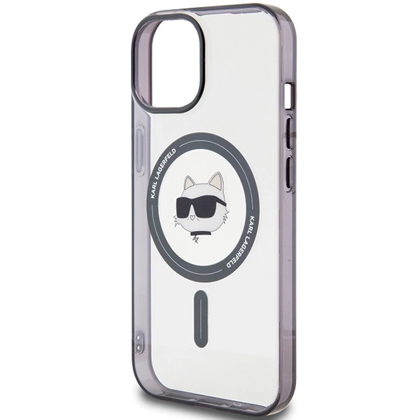 Karl Lagerfeld KLHMP15MHCHNOTK iPhone 15 Plus 6.7" transparent hardcase IML Choupette`s Head MagSafeeng
