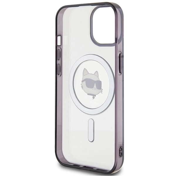 Karl Lagerfeld KLHMP15MHCHNOTK iPhone 15 Plus 6.7" transparent hardcase IML Choupette`s Head MagSafeeng