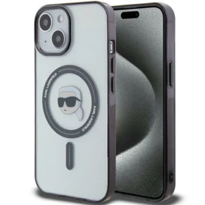 Karl Lagerfeld KLHMP15MHKHNOTK iPhone 15 Plus 6.7" transparent hardcase IML Karl`s Head MagSafeeng