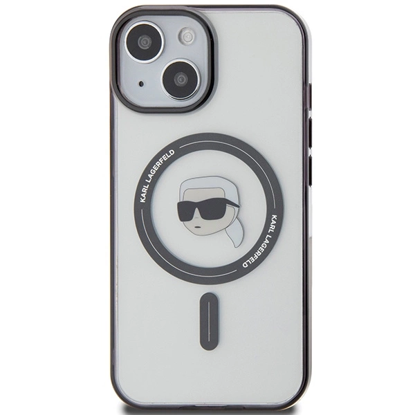 Karl Lagerfeld KLHMP15MHKHNOTK iPhone 15 Plus 6.7" transparent hardcase IML Karl`s Head MagSafeeng