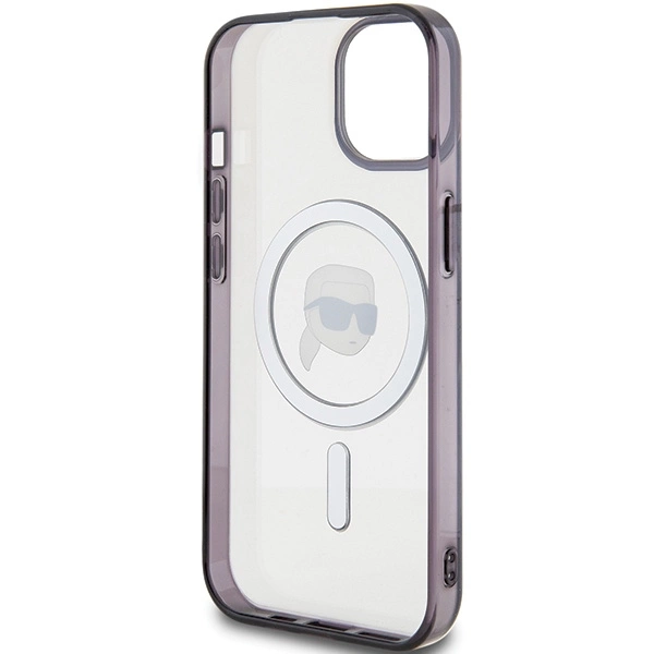 Karl Lagerfeld KLHMP15MHKHNOTK iPhone 15 Plus 6.7" transparent hardcase IML Karl`s Head MagSafeeng