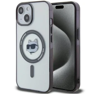 Karl Lagerfeld KLHMP15SHCHNOTK iPhone 15 6.1" transparent hardcase IML Choupette`s Head MagSafeeng