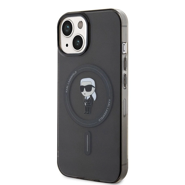 Karl Lagerfeld IML Ikonik MagSafe case for iPhone 15 - blackeng