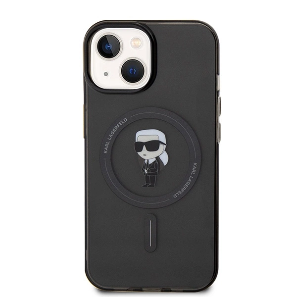 Karl Lagerfeld IML Ikonik MagSafe case for iPhone 15 - blackeng