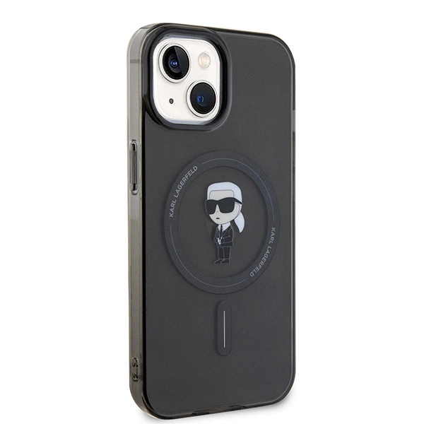 Karl Lagerfeld IML Ikonik MagSafe case for iPhone 15 - blackeng