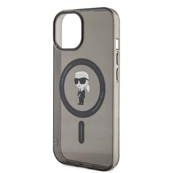 Karl Lagerfeld IML Ikonik MagSafe case for iPhone 15 - blackeng