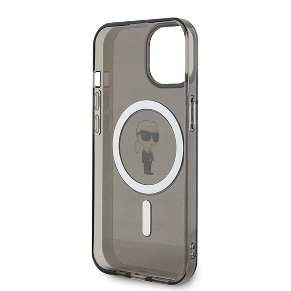 Karl Lagerfeld IML Ikonik MagSafe case for iPhone 15 - blackeng