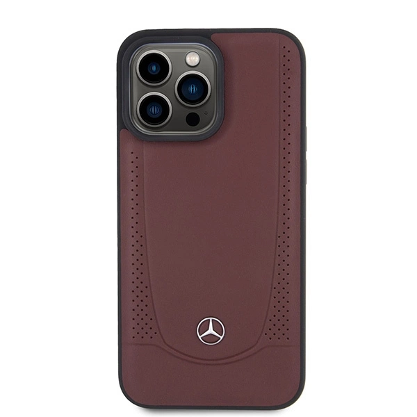 Mercedes MEHCP15LARMRE iPhone 15 Pro 6.1" red/red hardcase Leather Urban Bengaleeng