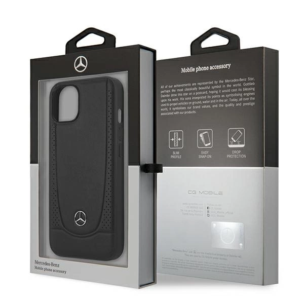 Mercedes MEHCP15MARMBK iPhone 15 Plus 6.7" black/black hardcase Leather Urbaneng