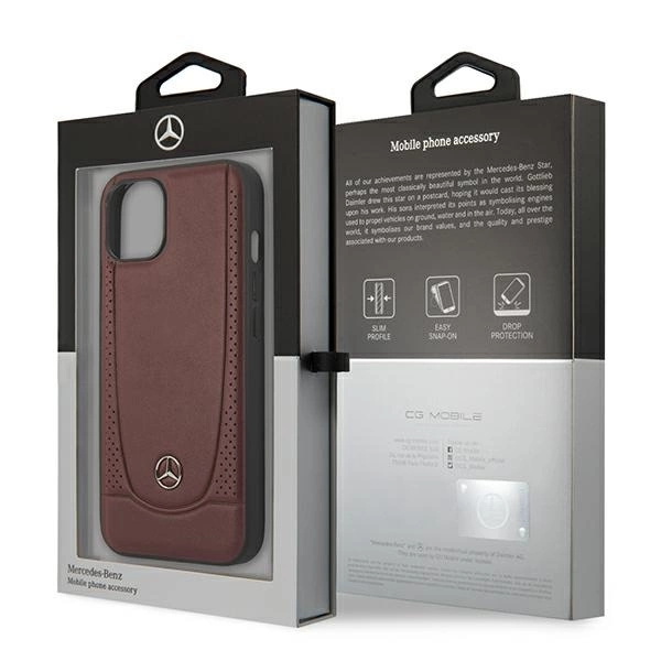 Mercedes MEHCP15SARMRE iPhone 15 6.1" red/red hardcase Leather Urban Bengaleeng