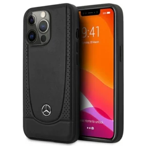 Mercedes MEHCP15XARMBK iPhone 15 Pro Max 6.7" black/black hardcase Leather Urbaneng