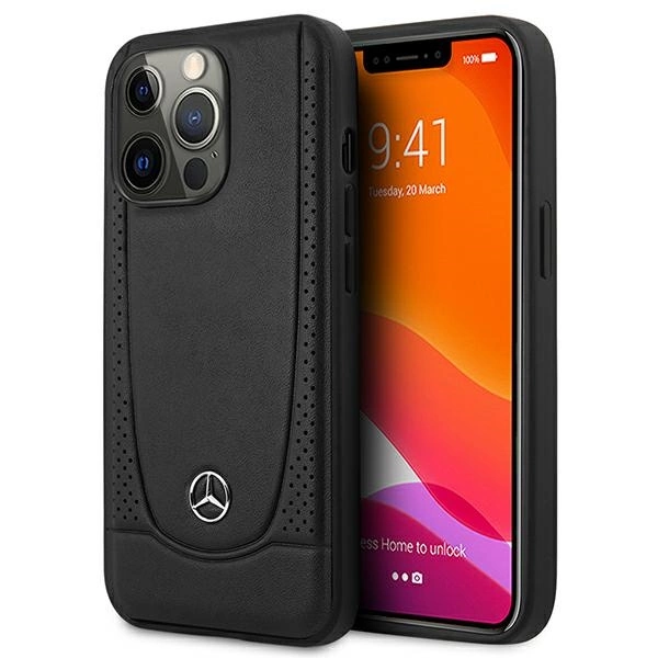 Mercedes MEHCP15XARMBK iPhone 15 Pro Max 6.7" black/black hardcase Leather Urbaneng