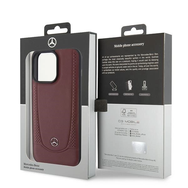 Mercedes MEHCP15XARMRE iPhone 15 Pro Max 6.7" red/red hardcase Leather Urban Bengaleeng