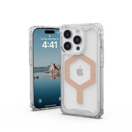 UAG Plyo MagSafe case for iPhone 15 Pro - transparent and pearleng