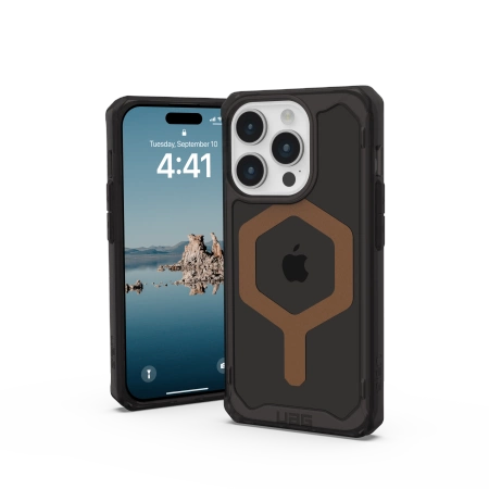154987_2 UAG Plyo MagSafe case for iPhone 15 Pro - black and browneng