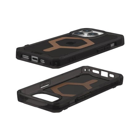 154987_3 UAG Plyo MagSafe case for iPhone 15 Pro - black and browneng