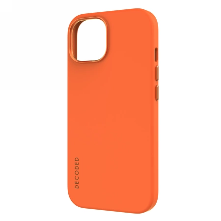 Decoded Leather Case with MagSafe for iPhone 15 - orangeeng
