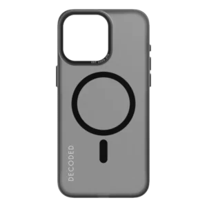 Decoded Transparent Grip Case with MagSafe for iPhone 15 Pro - gray and blackeng