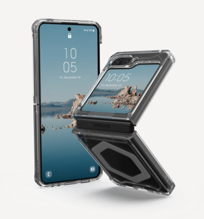 UAG Plyo Pro case with magnetic module for Samsung Galaxy Flip 5 - transparent-grayeng