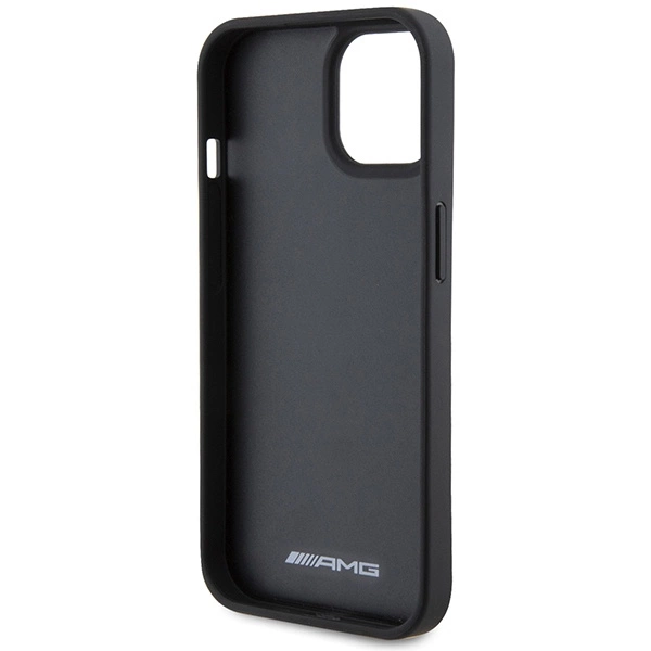 AMG Leather Debossed Lines case for iPhone 15 - blackeng