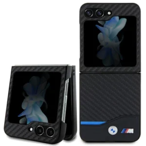 BMW Leather Carbon case for Samsung Galaxy Z Flip 5 - blackeng