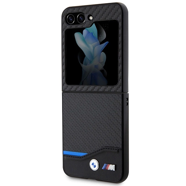 BMW Leather Carbon case for Samsung Galaxy Z Flip 5 - blackeng