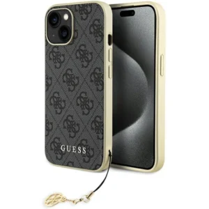 Guess 4G Charms Collection case for iPhone 15 - grayeng
