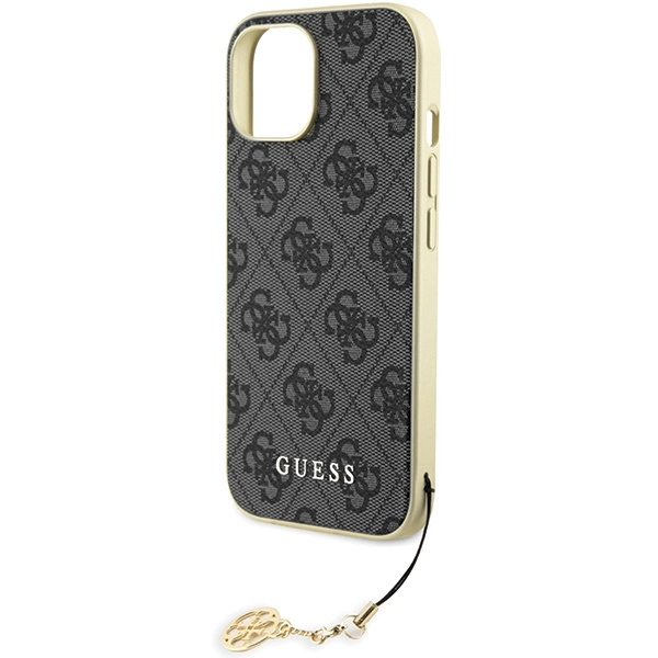Guess 4G Charms Collection case for iPhone 15 - grayeng