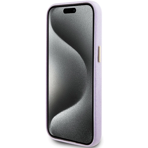 Guess Glitter Glossy Script case for iPhone 15 - lilaceng