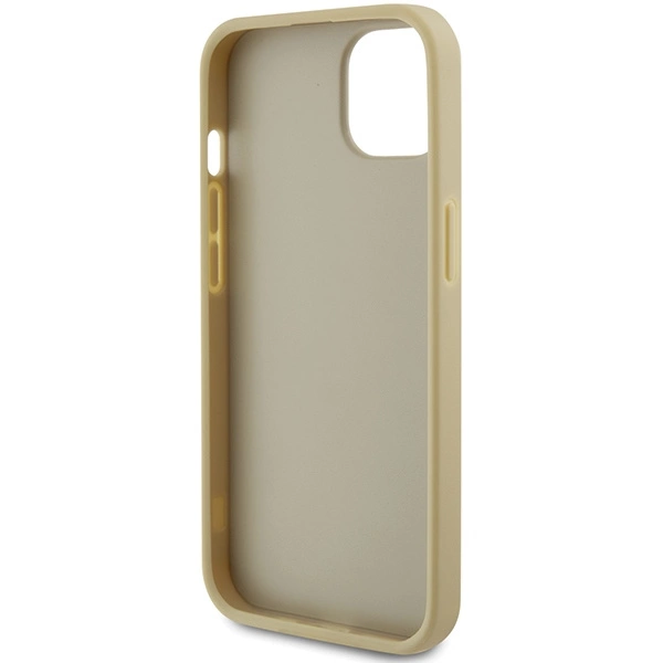 Guess Perforated 4G Glitter case for iPhone 15 - goldeng