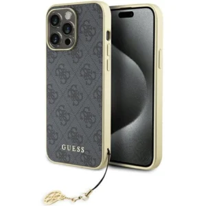 Guess 4G Charms Collection case for iPhone 15 Pro Max - grayeng