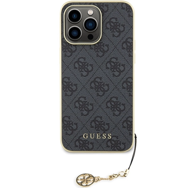Guess 4G Charms Collection case for iPhone 15 Pro Max - grayeng