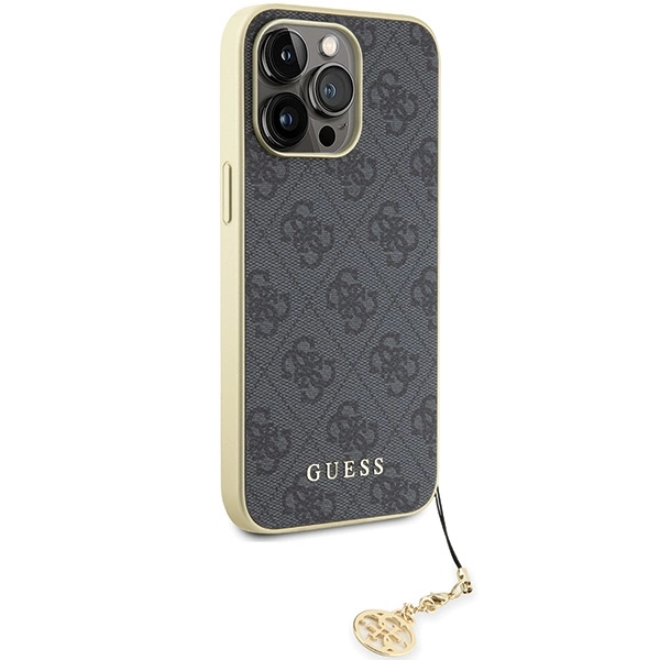 Guess 4G Charms Collection case for iPhone 15 Pro Max - grayeng